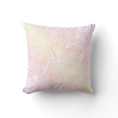 Starfish Multicolor Pink White Gift Decor Girly Outdoor Pillow