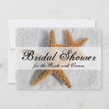 Starfish Sand Beach Couples His/Hers Bridal Shower Invitations