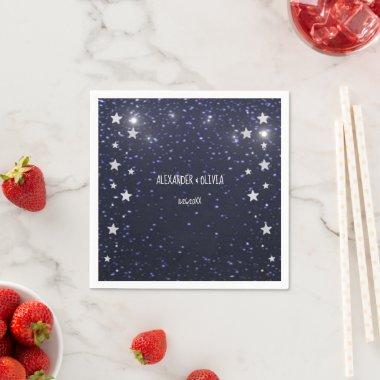 Starry Night Bridal Shower Napkin