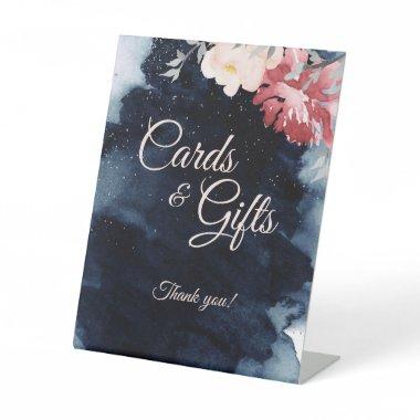 Starry Night Floral Wedding  and Gifts Pedestal Sign