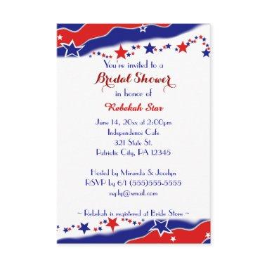 Stars and Stripes Bridal Shower Invitations