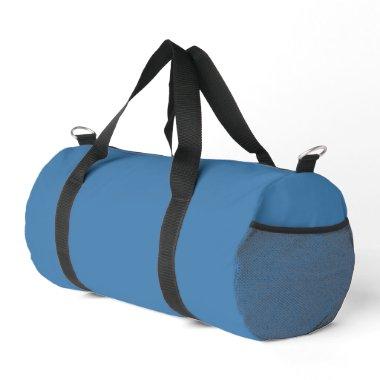 Steel Blue Gray Solid Color Duffle Bag