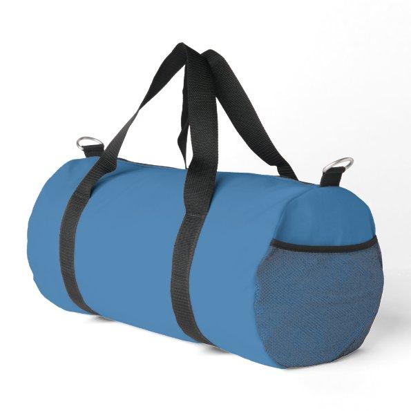 Steel Blue Gray Solid Color Duffle Bag