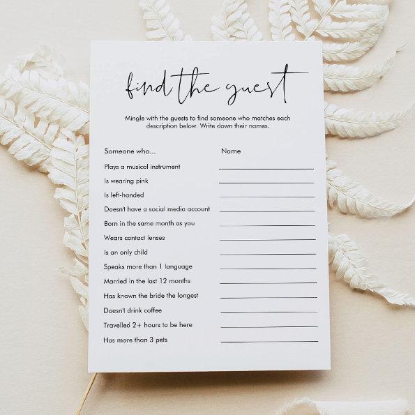STELLA Find the Guest Baby or Bridal Shower Game Invitations