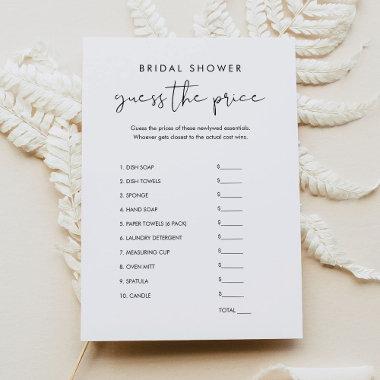 STELLA Guess the Right Price Bridal Shower Game Invitations