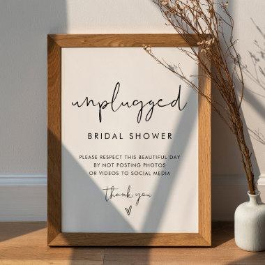 STELLA Unplugged Bridal Shower Sign Poster