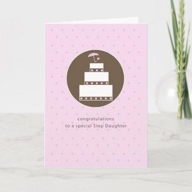 Step Daughter, Bridal Shower Cake Congratulations Invitations