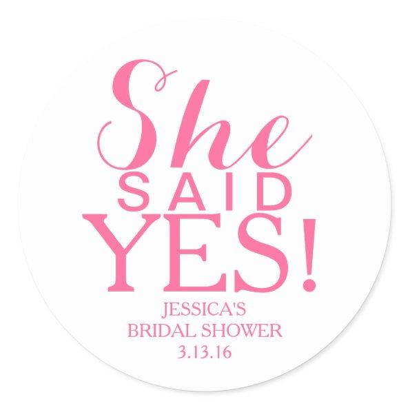 Sticker | Bridal Shower - She Said Yes!