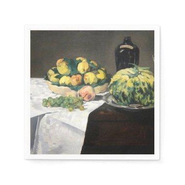 Still Life Lemon Peaches by Manet Impressionist Napkins