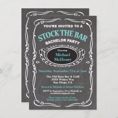 Stock the bar bachelor party Invitations