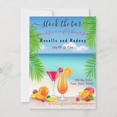 Stock the Bar Cocktails Couples Shower Invitations