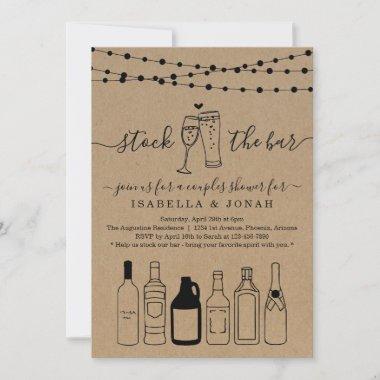 Stock the Bar Couple Shower Rehearsal Engagement Invitations