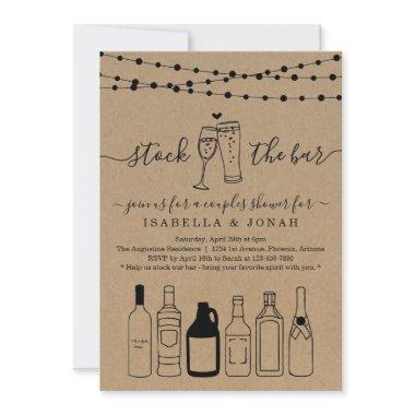 Stock the Bar Couple Shower Rehearsal Engagement Invitations