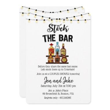 Stock the Bar Couples Coed Shower Invitations