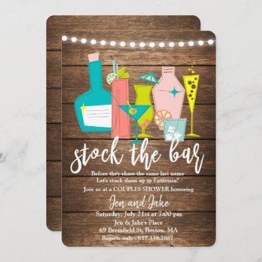 Stock the Bar Couples Coed Shower Invitations