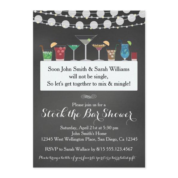 Stock the Bar Couples Wedding Shower Invitations