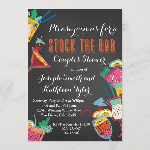 Stock the Bar Couples Wedding Shower Invitations