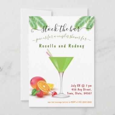 Stock the Bar Lime Couples Shower Invitations