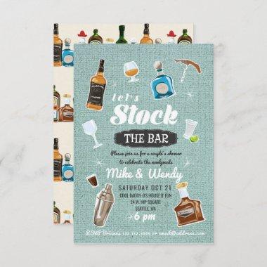 Stock the Bar Newlywed Couple's Shower Invitations