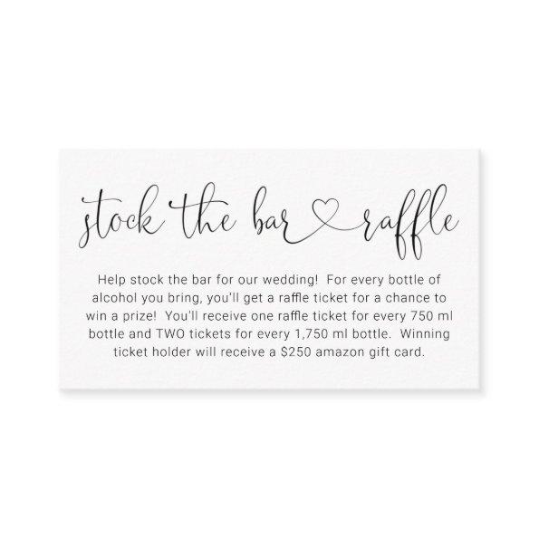 Stock the Bar Raffle Invitations Bridal Shower Invitation