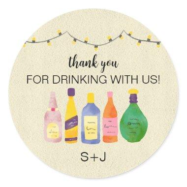 Stock the Bar thank you for drinking with us Classic Round Sticker
