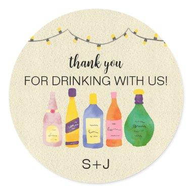 Stock the Bar thank you for drinking with us Classic Round Sticker