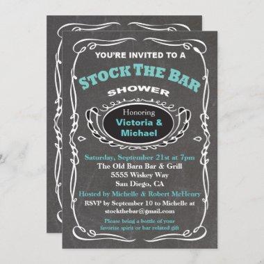 Stock the bar wedding shower Invitations