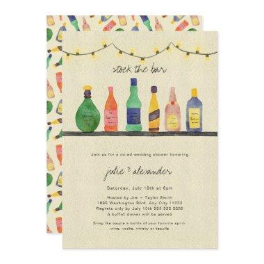 Stock the bar wedding shower Invitations