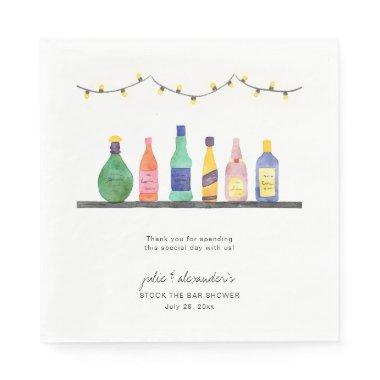 Stock the bar wedding shower napkins