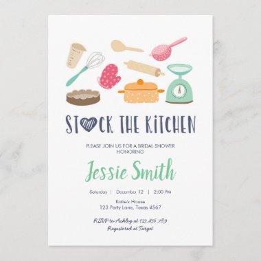 Stock the Kitchen Bridal Shower Cooking Baking Invitations