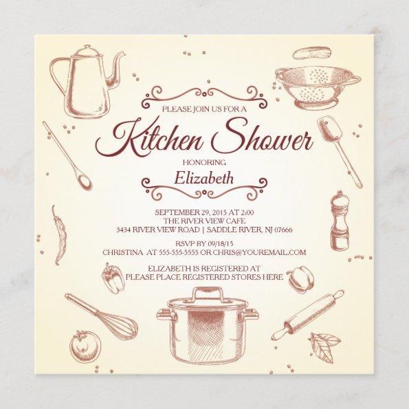 Stock The Kitchen Bridal Shower Invitations
