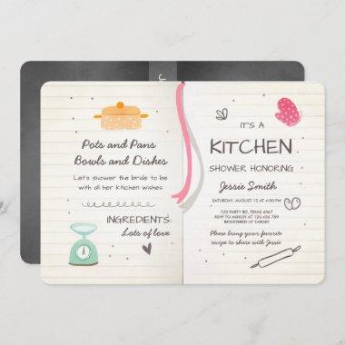 Stock the Kitchen Bridal Shower Invitations Cooking