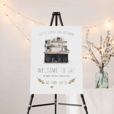 Stock the Kitchen Bridal Shower Welcome Sign