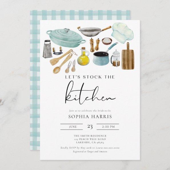Stock The Kitchen Cooking Bridal Shower Invitations
