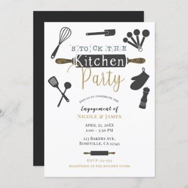 Stock the Kitchen Party Shower Modern Minimal Invitations