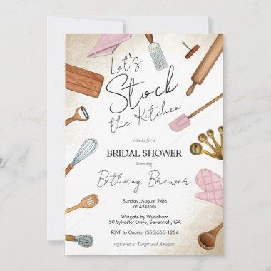 Stock the Kitchen theme Bridal Shower Invitations