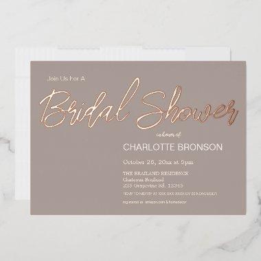 Stone Minimalist Script  Gold Foil