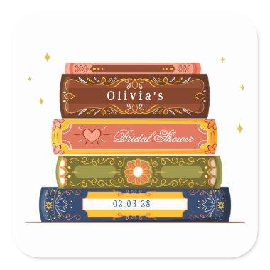 Story Book Library Onto Next Chapter  Square Sticker
