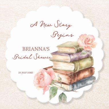 Story book new chapter  favors paper coaster