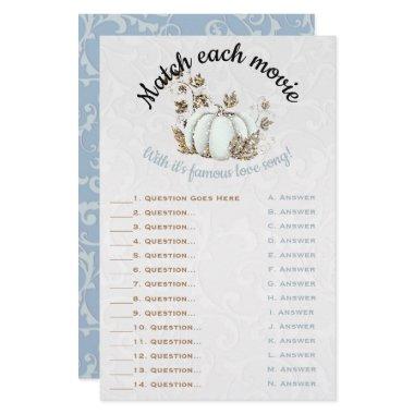 Storybook Gold White Pumpkin Bridal Match Game