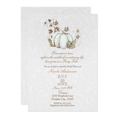 Storybook Gold White Pumpkin Fairy Tale Bridal