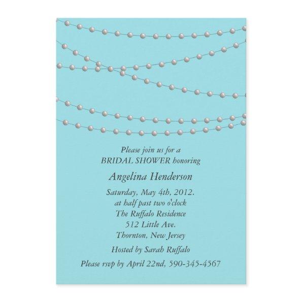 Strands of Pearls on Turquoise