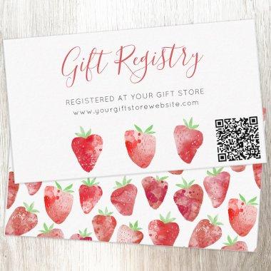 Strawberry  Gift Registry QR Code Enclosure