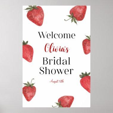 Strawberry Bridal Shower Welcome Poster