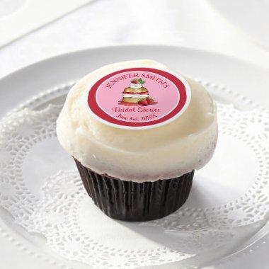 Strawberry Cake Shortcake  Birthday Edible Frosting Rounds
