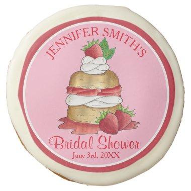 Strawberry Cake Shortcake Bridal Shower Birthday Sugar Cookie