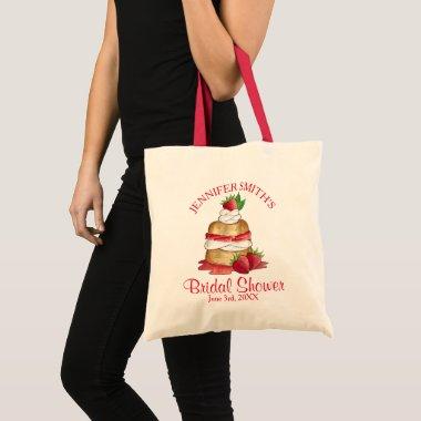 Strawberry Cake Shortcake Bridal Shower Birthday Tote Bag