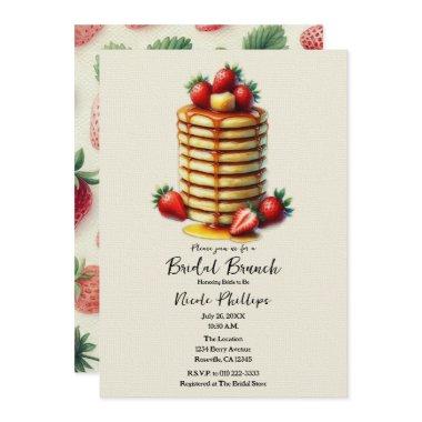 Strawberry Pancakes Stack Bridal Brunch Shower
