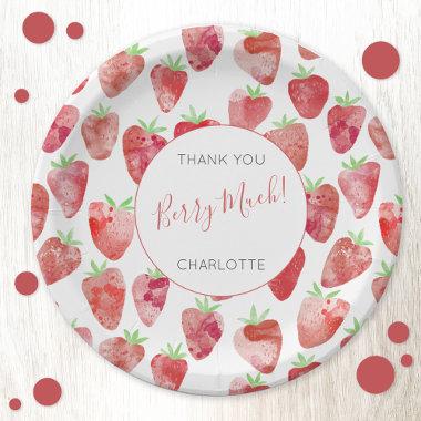 Strawberry Personalized Paper Plates