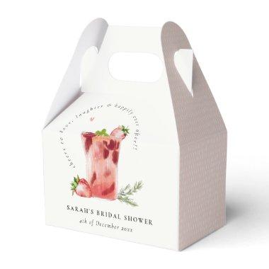 Strawberry Pink Margarita Cocktail  Favor Boxes